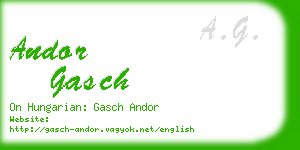 andor gasch business card